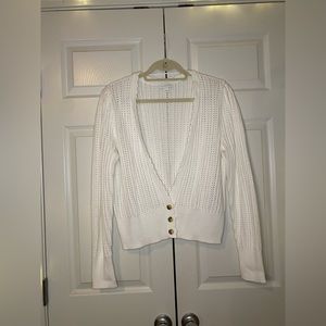 Charter Club Open-Knit Scallop-Trimmed Cardigan Sweater